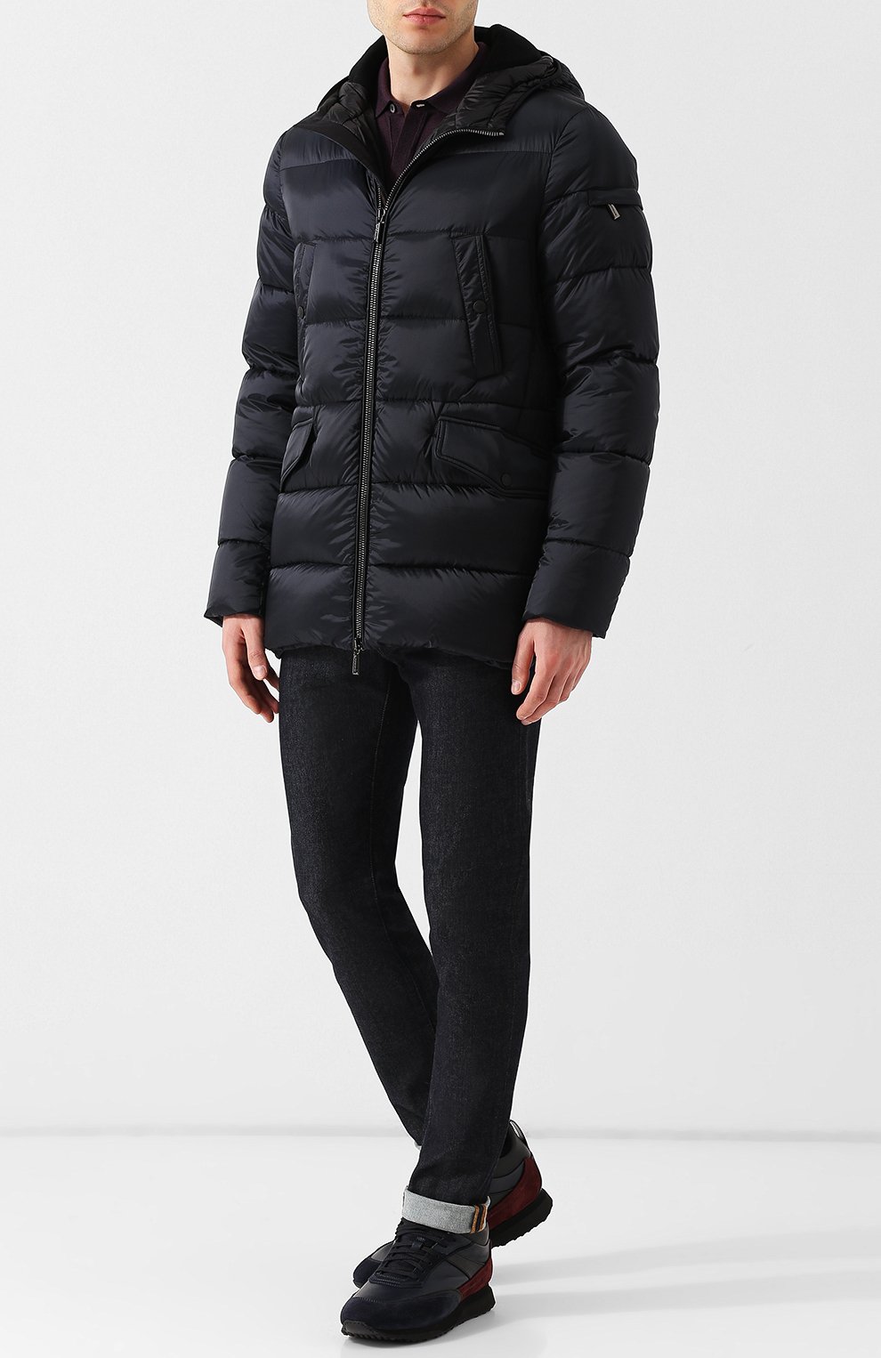 Пуховик MOORER синего цвета по цене 159500 руб., арт. GERACI-SH, фото 2 Пуховик MOORER, арт. GERACI-SH, фото 2