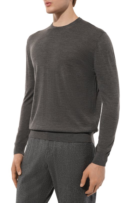 Шерстяной джемпер malo Серый, фото 3