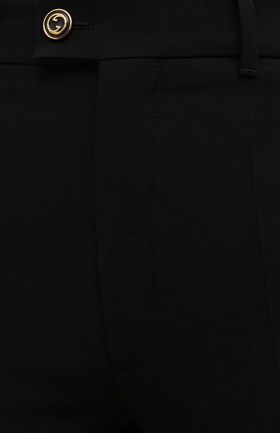 Брюки из шелка и шерсти GUCCI черного цвета по цене 113760 руб., арт. 627880/ZAD88, фото 5 Брюки из шелка и шерсти GUCCI, арт. 627880/ZAD88, фото 5