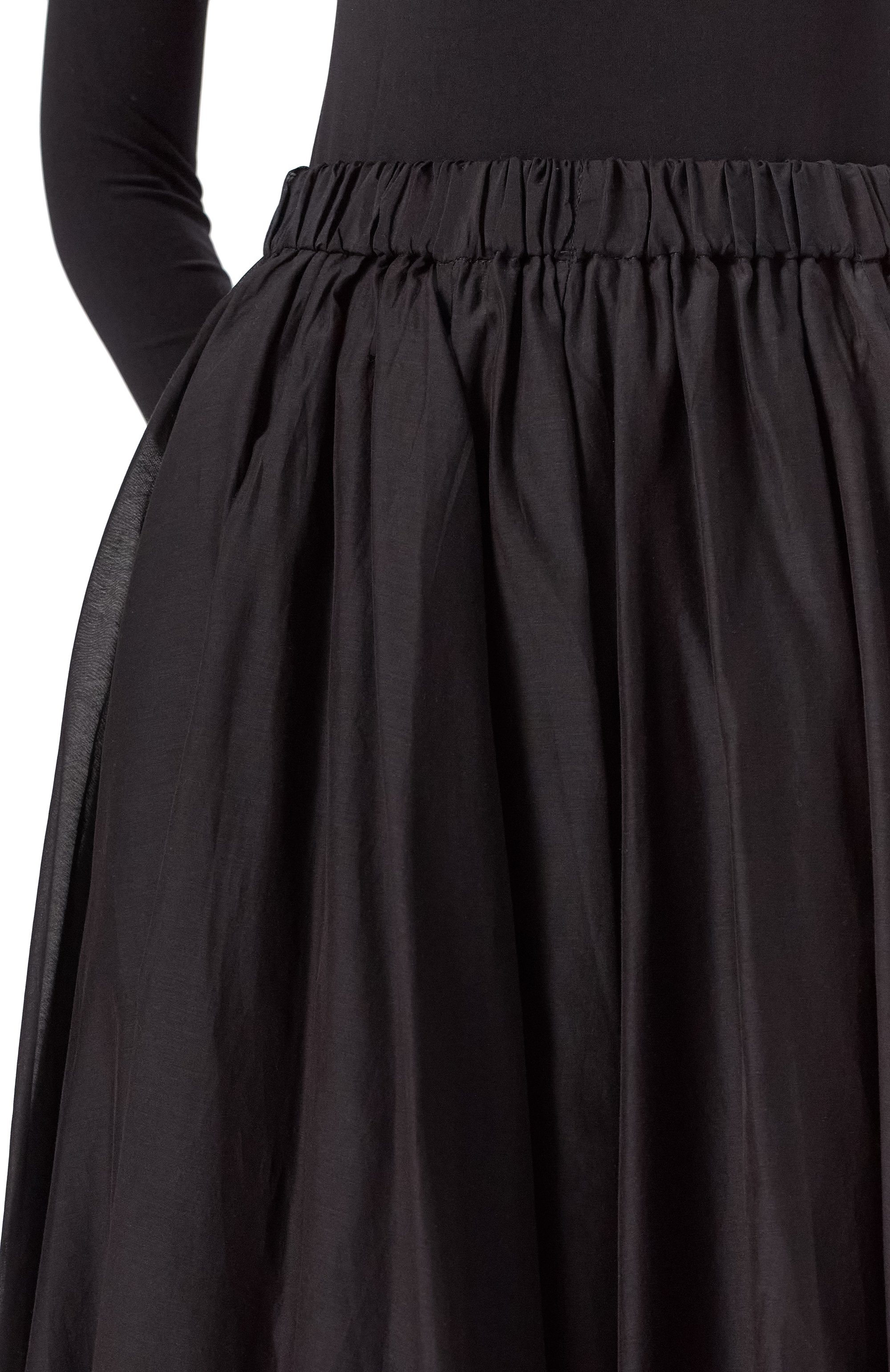 Юбка из хлопка и шелка CO черного цвета по цене 125000 руб., арт. 3374CSVS-S25, фото 5 Юбка из хлопка и шелка CO, арт. 3374CSVS-S25, фото 5