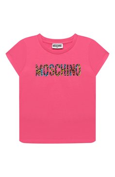 Детский комплект из футболки и юбки MOSCHINO фуксия цвета, арт. HDG010/LLB34/10-14 | Фото 2 (Материал сплава: Проставлено; Нос: Не проставлено; Материал внешний: Хлопок; Кросс-КТ: костюм; Ростовка одежда: 12 лет | 152 см, 10 - 11 лет | 140 - 146см)