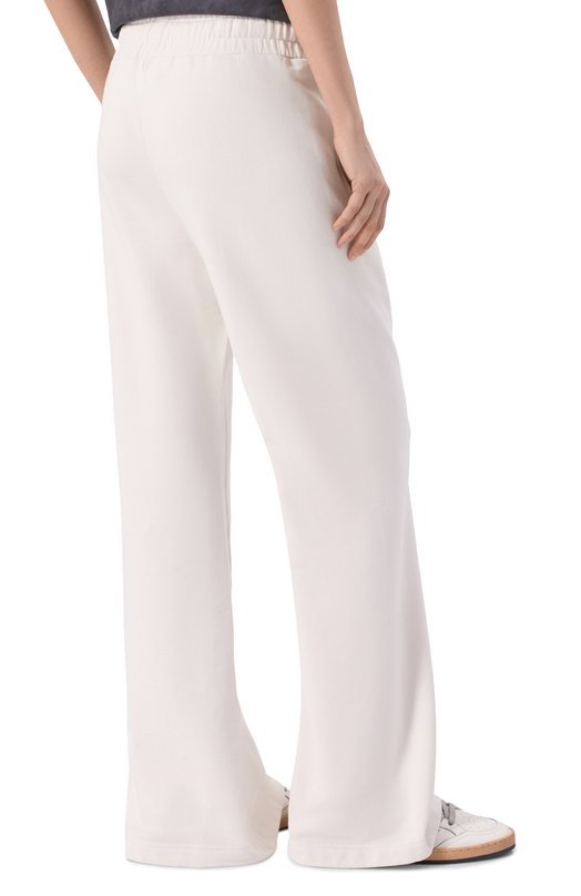 Хлопковые брюки Palm Angels PWCH029S26FLE002 Белый  PWCH029S26FLE002 Фото 4