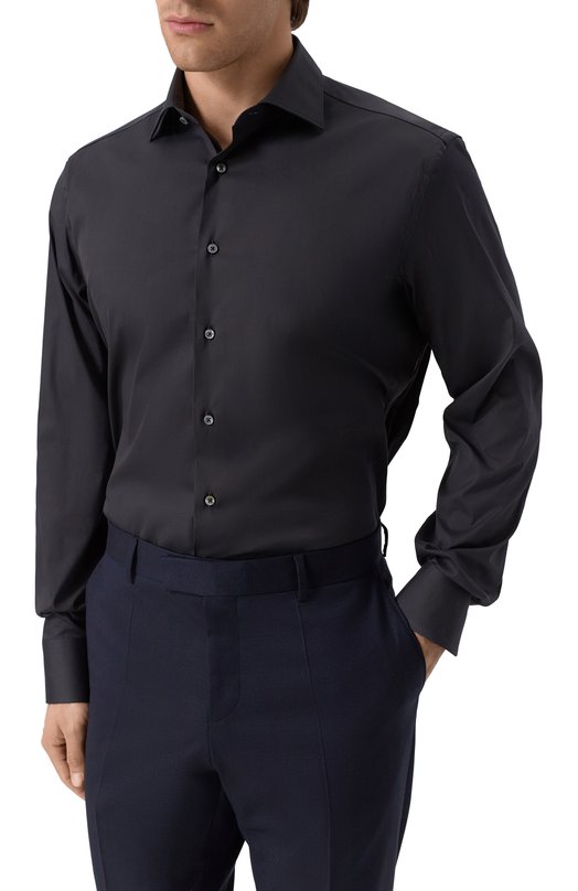 Хлопковая сорочка Canali CCL7098/GA03292 Чёрный  CCL7098/GA03292 Фото 3