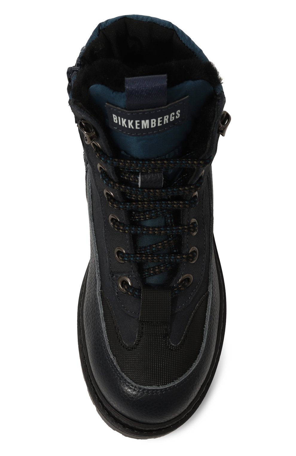 Кожаные ботинки DIRK BIKKEMBERGS темно-синего цвета по цене 30000 руб., арт. K4B5-21506-1647800/30-34, фото 4 Кожаные ботинки DIRK BIKKEMBERGS, арт. K4B5-21506-1647800/30-34, фото 4