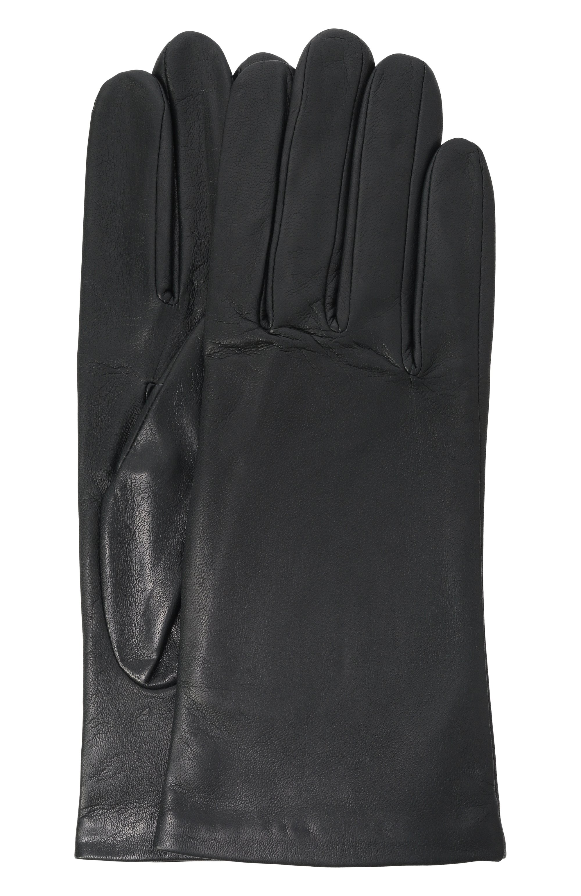 Кожаные перчатки AGNELLE темно-серого цвета по цене 18800 руб., арт. INES/S, фото 1 Кожаные перчатки AGNELLE, арт. INES/S, фото 1
