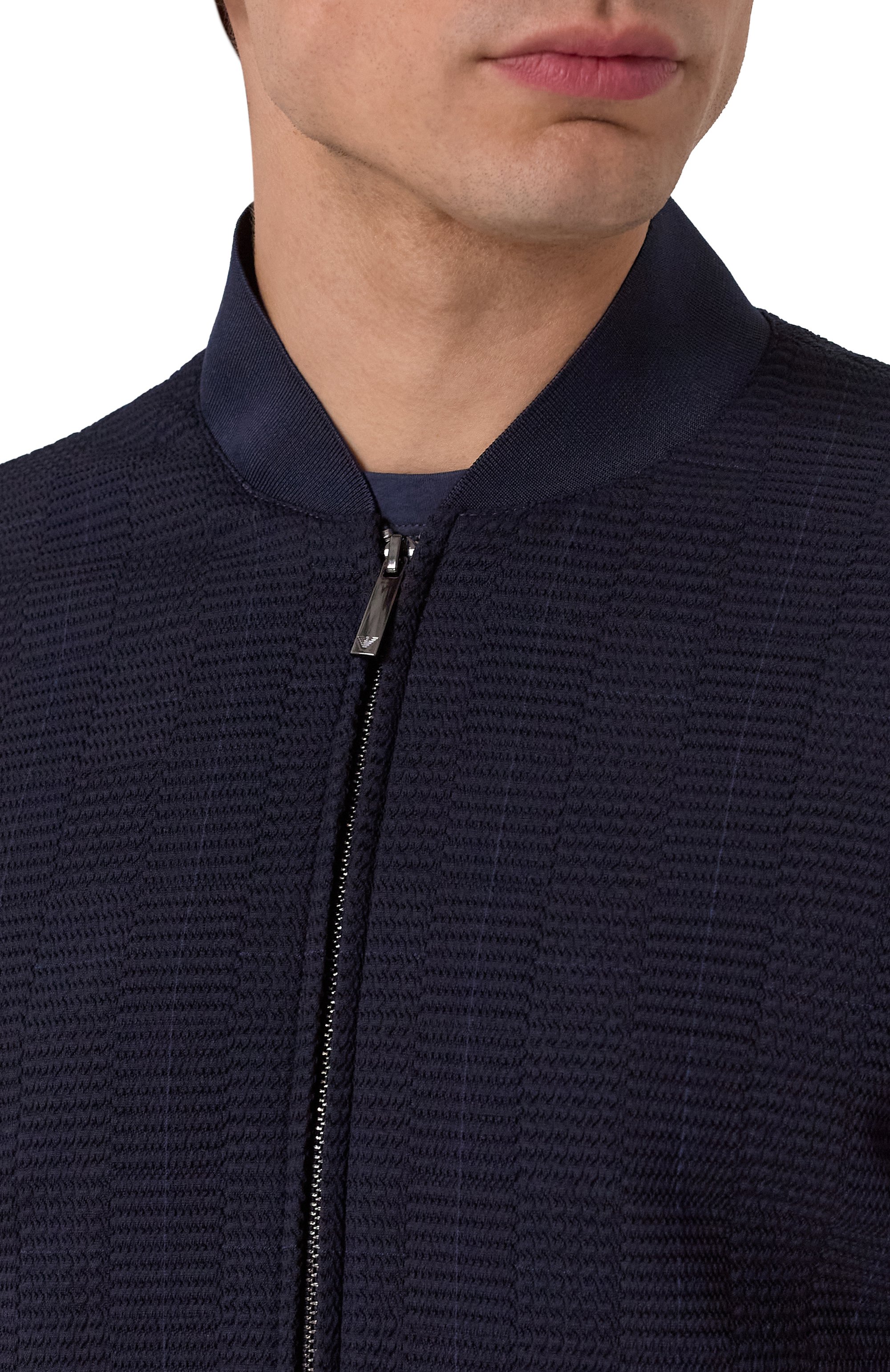 Шерстяной бомбер EMPORIO ARMANI темно-синего цвета по цене 91950 руб., арт. EM001265/AF14072, фото 5 Шерстяной бомбер EMPORIO ARMANI, арт. EM001265/AF14072, фото 5