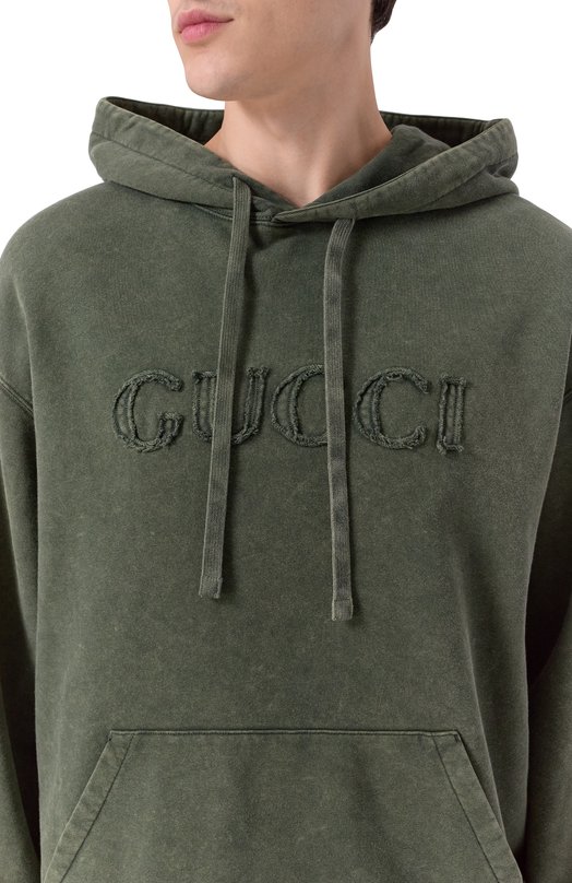 Хлопковое худи Gucci 788771/XJG6A Зелёный  788771/XJG6A Фото 5