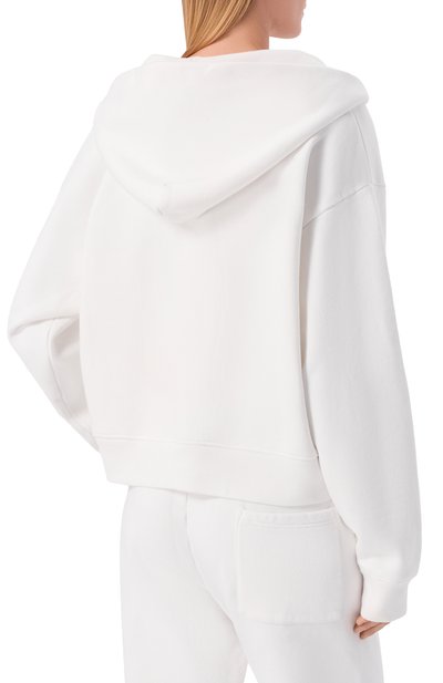 Хлопковая толстовка luxury club SPORTY AND RICH, арт. ST0957842WH01/S&R LUXURY CLUB ZIPPED H00DIE, фото 4