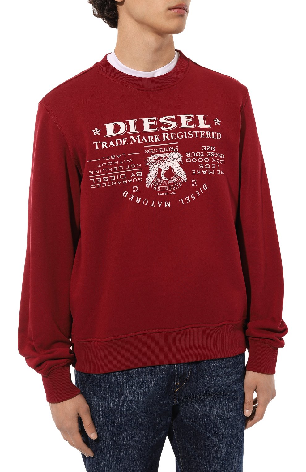 Хлопковый свитшот DIESEL, арт. A03566/0JFAV, фото 3