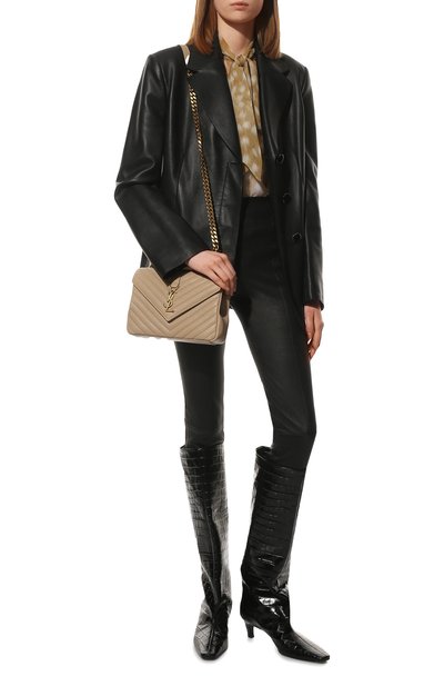 Сумка college medium SAINT LAURENT светло-бежевого цвета по цене 339500 руб., арт. 600279/BRM07, фото 3 Сумка college medium SAINT LAURENT, арт. 600279/BRM07, фото 3