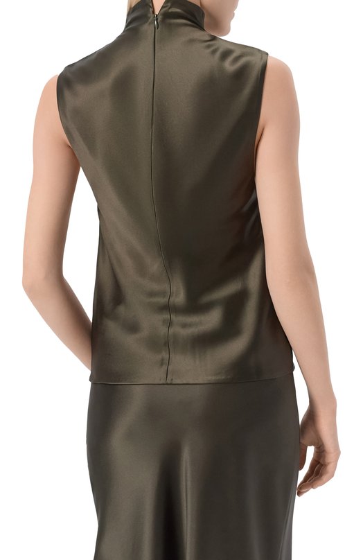 Атласный топ Nanushka C0LS0N Хаки  C0LS0N Фото 4