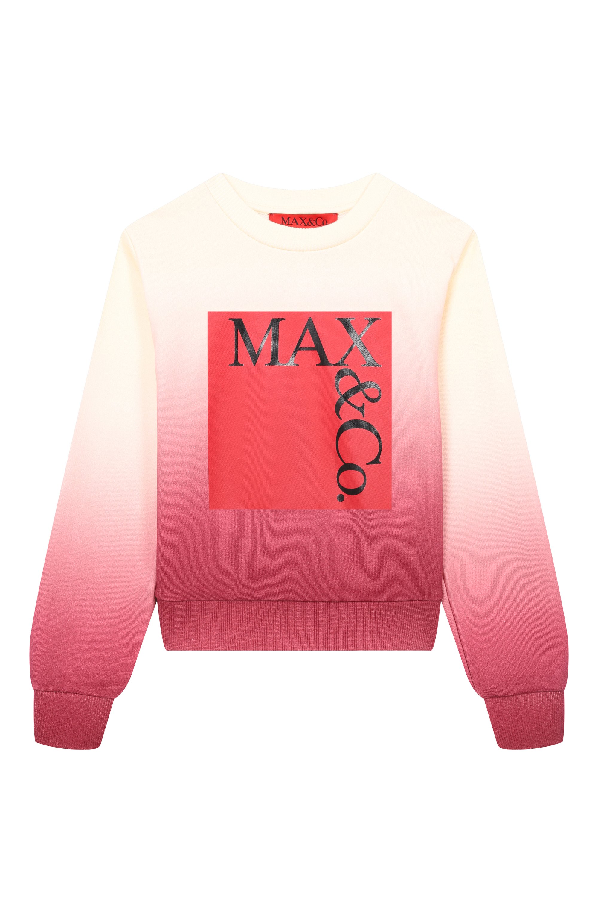 Хлопковый свитшот MAX&CO бордового цвета по цене 21200 руб., арт. MX0355/MX01R, фото 1 Хлопковый свитшот MAX&CO, арт. MX0355/MX01R, фото 1