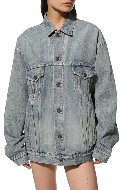 Джинсовая куртка BALENCIAGA голубого цвета по цене 137500 руб., арт. 675207/TJW79, фото 3 Джинсовая куртка BALENCIAGA, арт. 675207/TJW79, фото 3