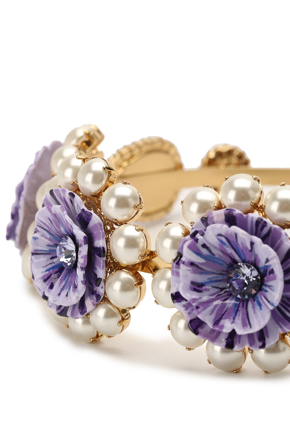 Ободок для волос DOLCE & GABBANA сиреневого цвета по цене 189000 руб., арт. WHM2P1/W1111, фото 3 Ободок для волос DOLCE & GABBANA, арт. WHM2P1/W1111, фото 3