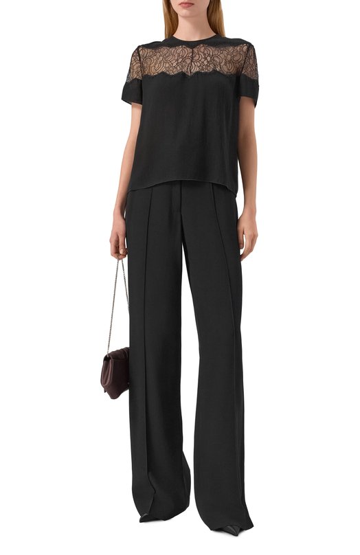 Топ из вискозы и шерсти Giambattista Valli 25FWPVCL1096/17NAL Чёрный  25FWPVCL1096/17NAL Фото 2