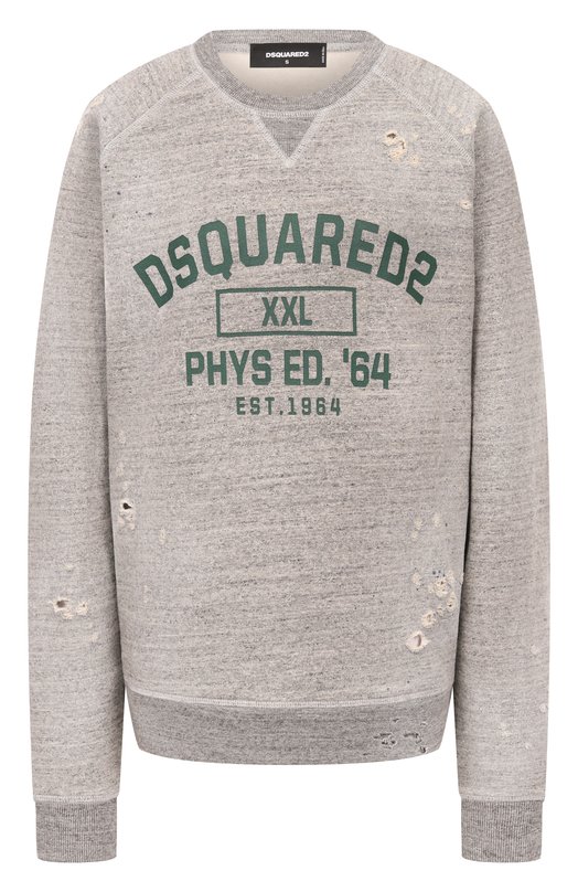 Хлопковый свитшот Dsquared2 S72GU0516/S25148 Серый S72GU0516/S25148