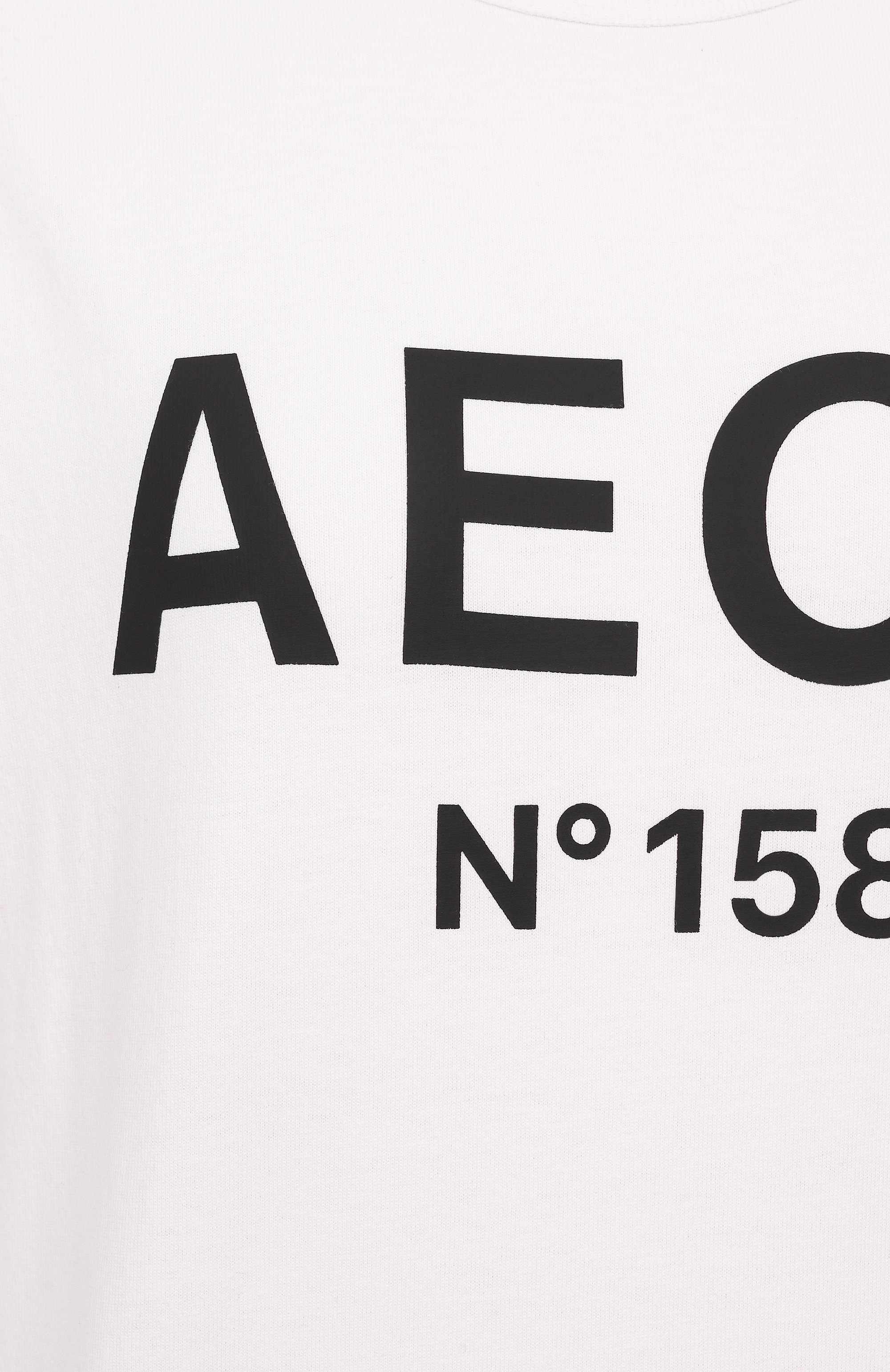 Хлопковая футболка AECA WHITE, арт. AWCMSSBBTTSST005A2.WHITE/BLACK (XL), фото 6