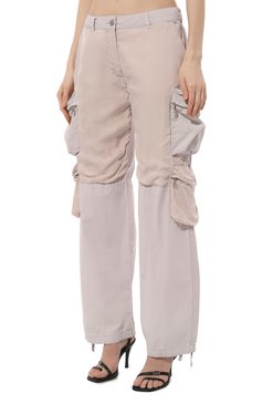 Женские хлопковые брюки JOHN ELLIOTT сиреневого цвета, арт. WF142N13124A | Фото 3 (Силуэт Ж (брюки и джинсы): Широкие; Длина (брюки, джинсы): Стандартные; Женское Кросс-КТ: Брюки-одежда; Материал сплава: Проставлено; Материал внешний: Хлопок; Стили: Спорт-шик; Драгоценные камни: Прост�авлено)