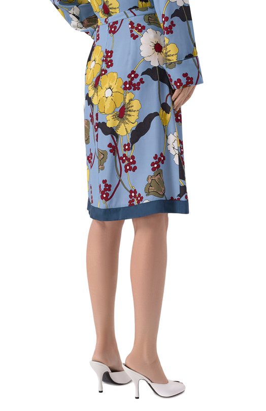 Юбка из вискозы Marni G0MA0811Q0/UTVA65 Голубой  G0MA0811Q0/UTVA65 Фото 4