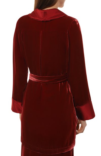 Бархатный халат MARJOLAINE бордового цвета по цене 93440 руб., арт. 5VEL2002, фото 4 Бархатный халат MARJOLAINE, арт. 5VEL2002, фото 4