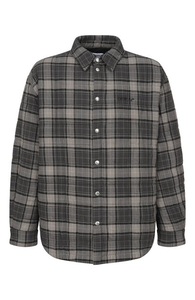 Мужская утепленная куртка-рубашка OFF-WHITE, арт. 0MES01AF25FAB002