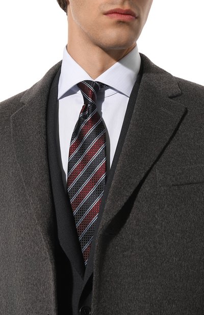 Шелковый галстук ZEGNA темно-синего цвета по цене 27850 руб., арт. Z6W04TA6/1P8604, фото 2 Шелковый галстук ZEGNA, арт. Z6W04TA6/1P8604, фото 2