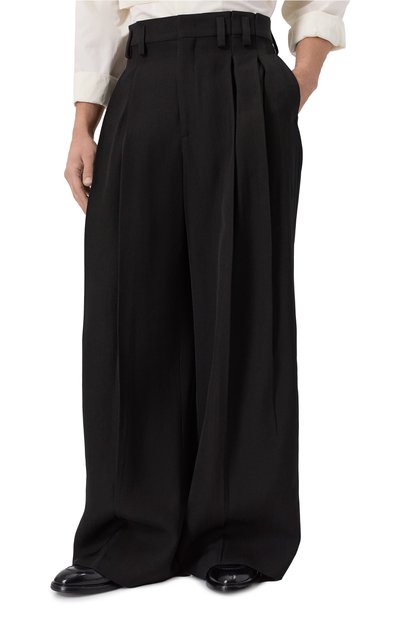 Брюки из вискозы и шелка JIL SANDER черного цвета по цене 259000 руб., арт. J21KA0265/J65005, фото 3 Брюки из вискозы и шелка JIL SANDER, арт. J21KA0265/J65005, фото 3