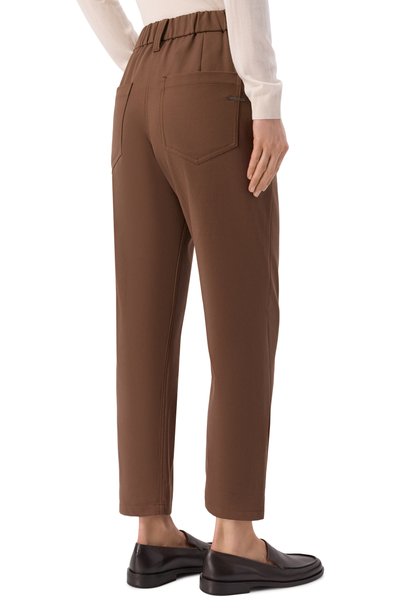 Хлопковые брюки BRUNELLO CUCINELLI коричневого цвета по цене 125500 руб., арт. MA126P8417, фото 4 Хлопковые брюки BRUNELLO CUCINELLI, арт. MA126P8417, фото 4