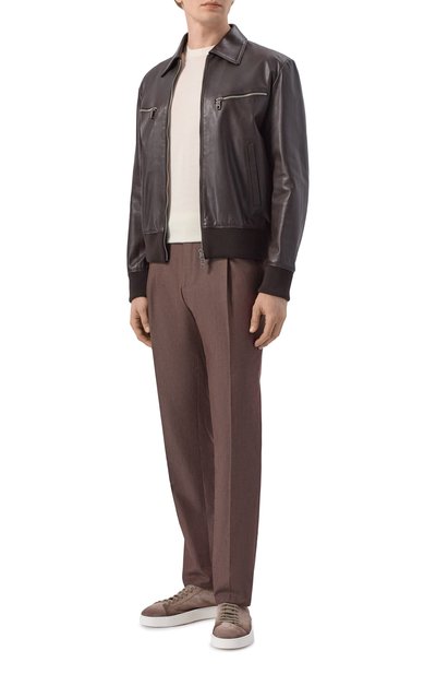 Брюки из хлопка и кашемира CORNELIANI темно-коричневого цвета по цене 57650 руб., арт. 275B03/2714103, фото 2 Брюки из хлопка и кашемира CORNELIANI, арт. 275B03/2714103, фото 2