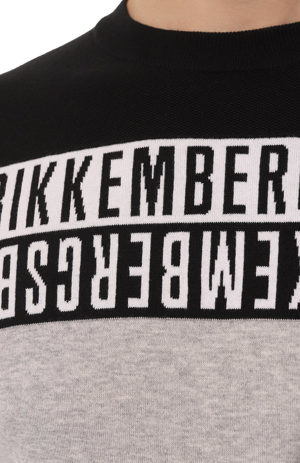 Хлопковый джемпер DIRK BIKKEMBERGS серого цвета по цене 26950 руб., арт. C S 52G 10 X 1472, фото 5 Хлопковый джемпер DIRK BIKKEMBERGS, арт. C S 52G 10 X 1472, фото 5