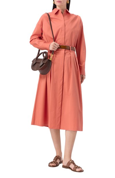 Хлопковая рубашка LORENA ANTONIAZZI кораллового цвета по цене 68750 руб., арт. P2556CA01A/4818, фото 2 Хлопковая рубашка LORENA ANTONIAZZI, арт. P2556CA01A/4818, фото 2