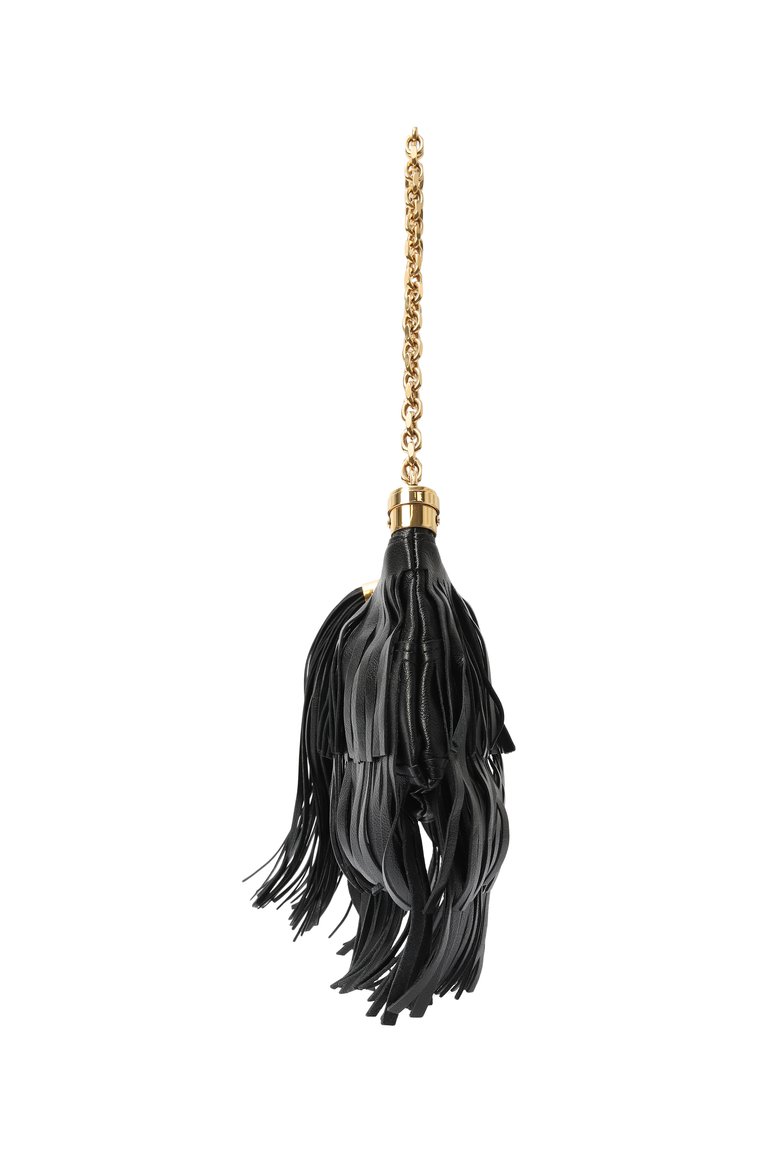 Женская сумка foulard CHLOÉ черного цвета, арт. CHC25SS447060 | Фото 4 (Материал: Натуральная кожа; Размер: medium; Автоматизация ТО: Проставлено; Автоматизация состава: Проставлено)