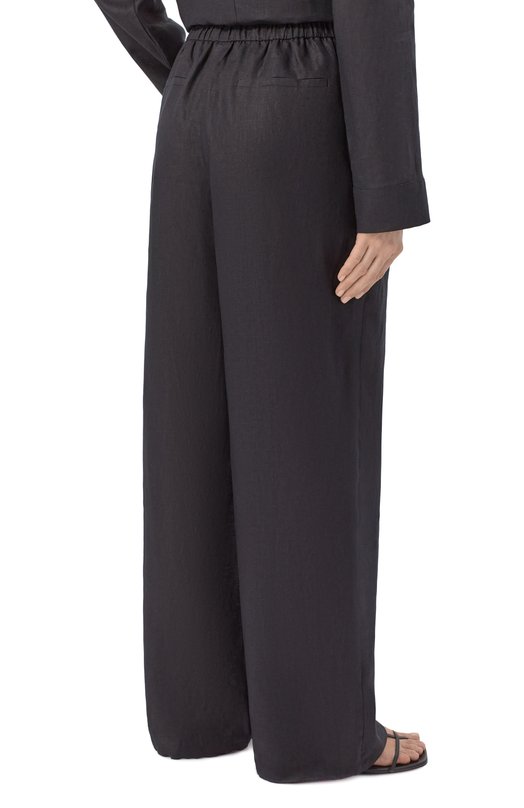 Льняные брюки 12 STOREEZ 137703 Чёрный  137703 Фото 4