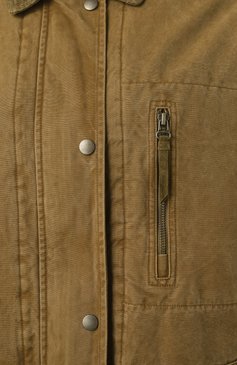 Женская хлопковая куртка ISABEL MARANT ETOILE светло-коричневого цвета, арт. 25PVE0448FA/C1G01E | Фото 6 (Длина (верхняя одежда): До середины бедра; Рукава: Длинные; Материал сплава: Проставлено; Драгоценные камни: Проставлено; Материал подклада: Синтетический материал; Стили: Кэжуэл; Кросс-КТ: Куртка, Легкие; Материал внешний: Хлопок)