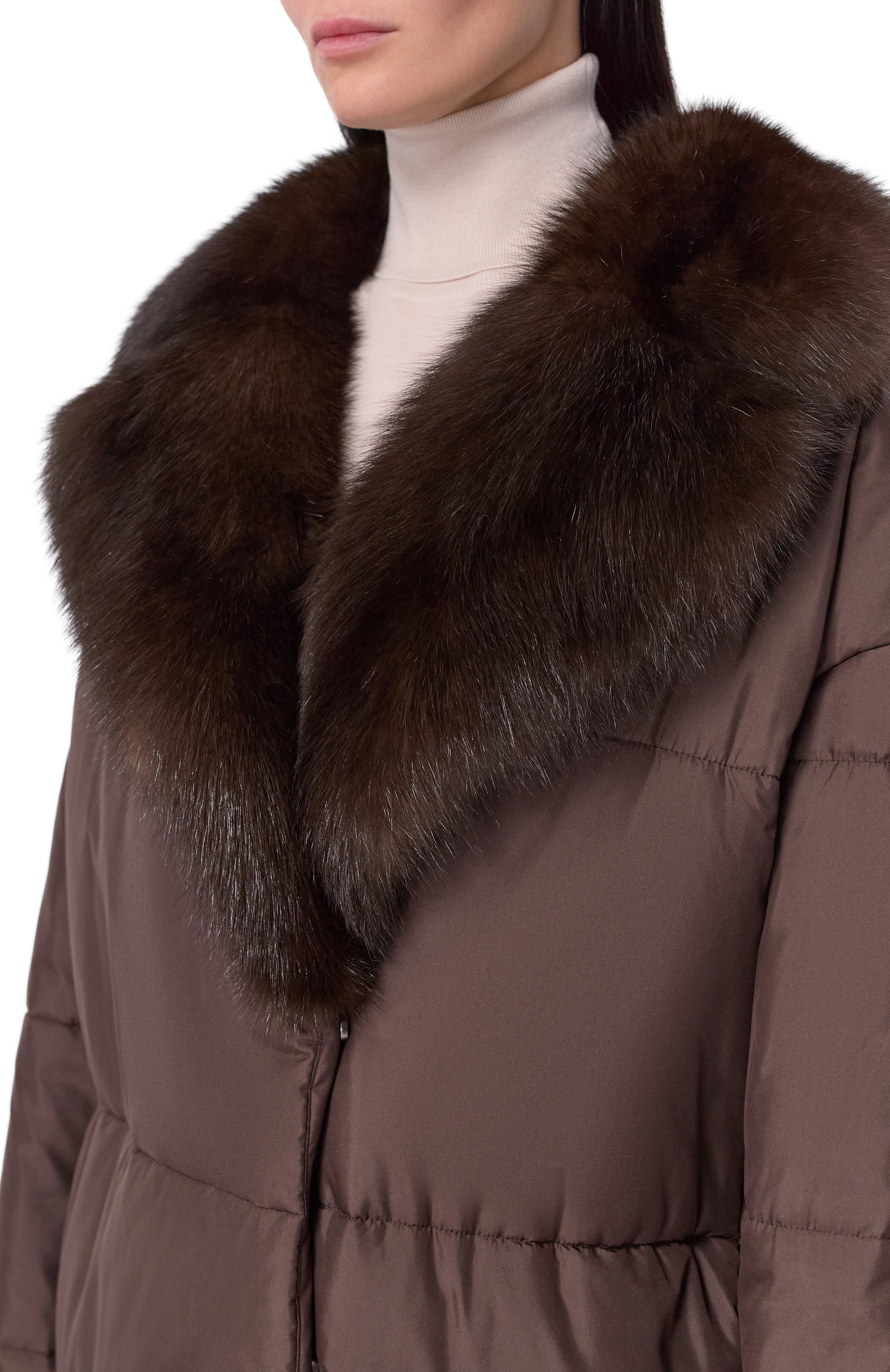 Пуховик с отделкой из соболя MVST, арт. M25.1PW.0009_, фото 5