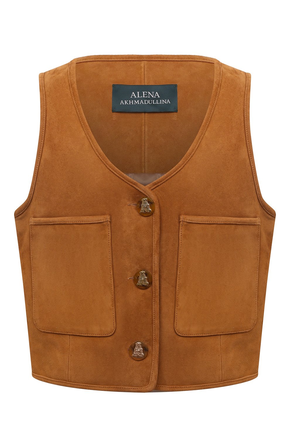 Замшевый жилет AKHMADULLINA светло-коричневого цвета по цене 159900 руб., арт. 1225.2JI934/LE111, фото 1 Замшевый жилет AKHMADULLINA, арт. 1225.2JI934/LE111, фото 1