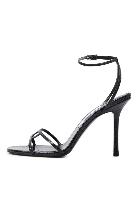 Кожаные босоножки 1998 Leo 100 Jimmy Choo 1998LE0100WAP Чёрный  1998LE0100WAP Фото 4