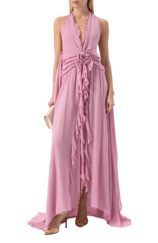 Платье из вискозы Blumarine 2A803A Розовый  2A803A Фото 2
