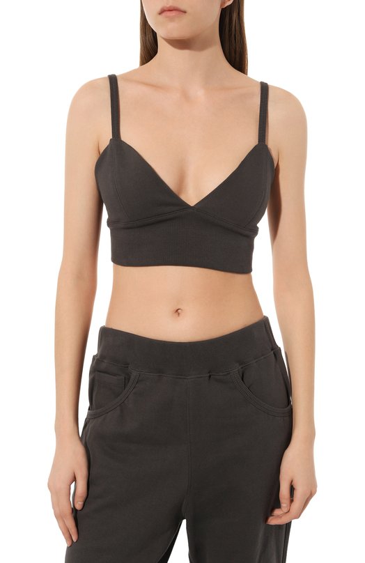 Хлопковый бра-топ Drae Серый, фото 3