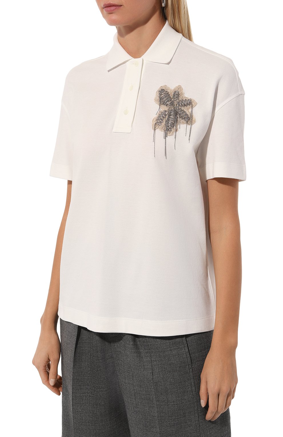 Хлопковое поло BRUNELLO CUCINELLI, арт. MPT63HR715, фото 3