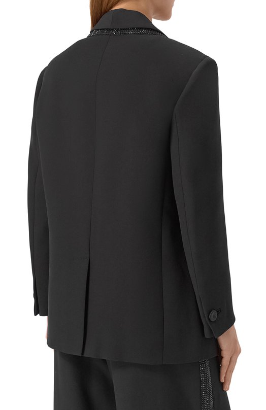 Шелковый жакет Giorgio Armani GW002004/AF19421 Чёрный  GW002004/AF19421 Фото 4