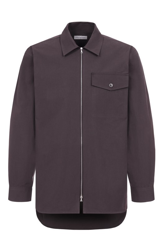 Хлопковая рубашка Dries Van Noten 252-020773-2218 Коричневый 252-020773-2218