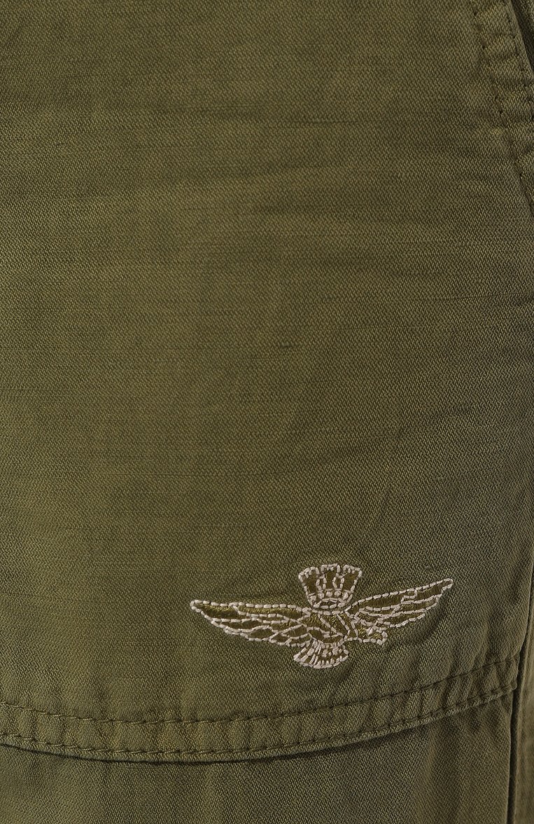 Женские брюки из хлопка и льна AERONAUTICA MILITARE хаки цвета, арт. 231/PA1536DCT3118 | Фото 5 (Материал внешний: Хлопок, Лен; Длина (брюки, джинсы): Стандартные; Стили: Милитари; Женское Кросс-КТ: Брюки-одежда; Силуэт Ж (брюки и джинсы): Узкие; Автоматизация состава: Проставлено; Автоматизация ТО: Проставлено)