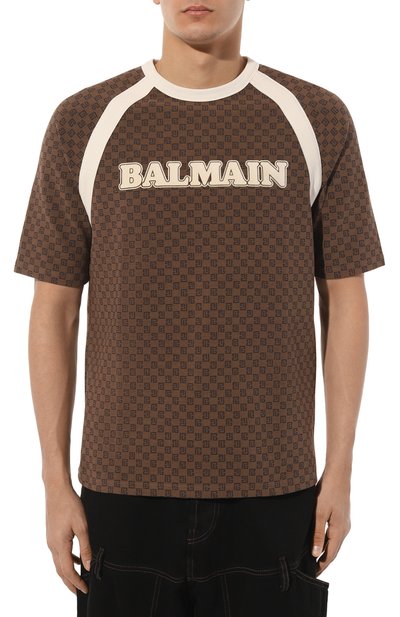 Хлопковая футболка BALMAIN, арт. BH0EF065BC52, фото 3