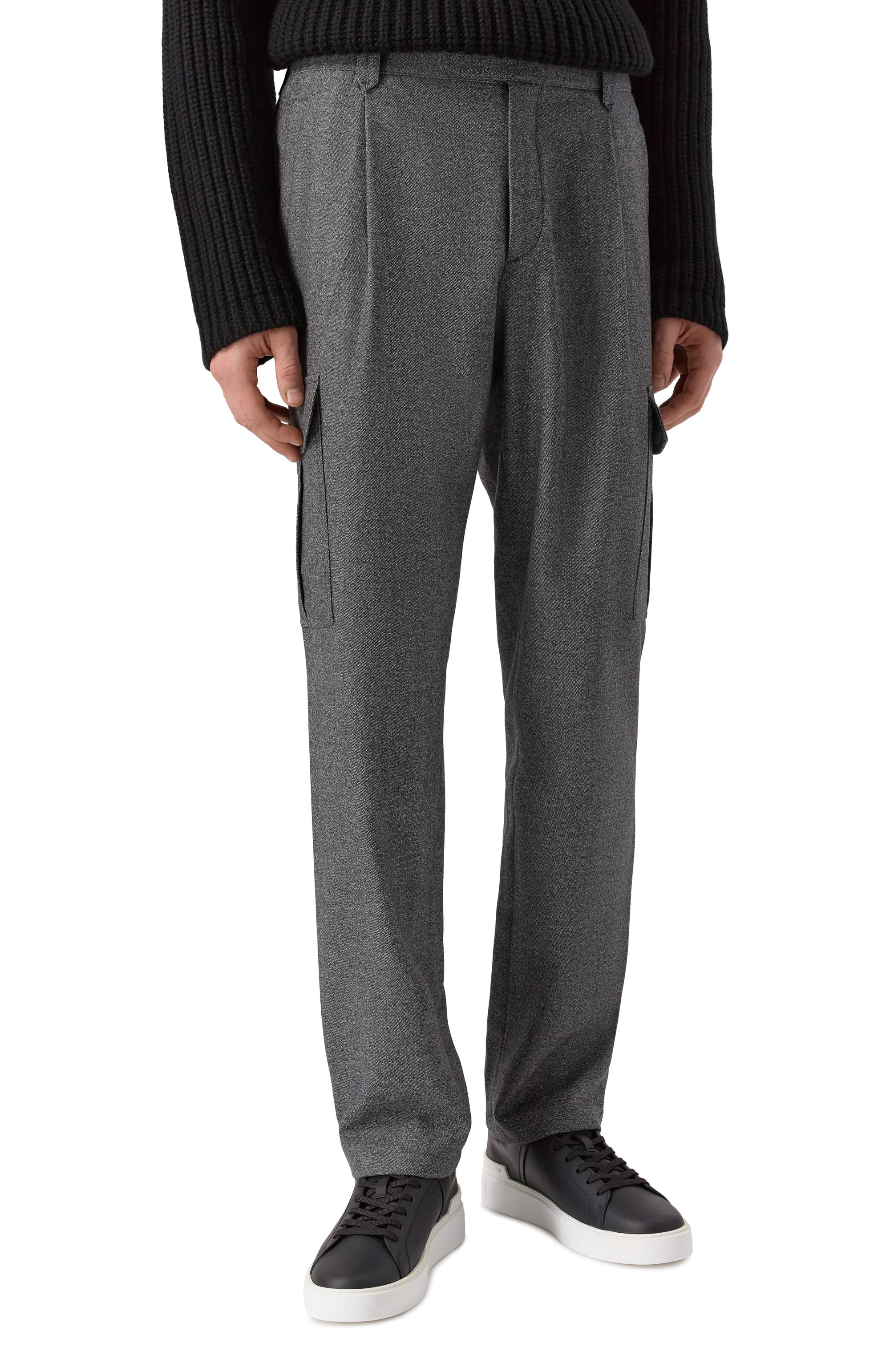 Шерстяные брюки-карго BRIONI темно-серого цвета по цене 172000 руб., арт. RP3T0M/0AA0C, фото 3 Шерстяные брюки-карго BRIONI, арт. RP3T0M/0AA0C, фото 3