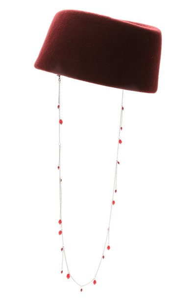 Шерстяная шляпа tabletka garnet COCOSHNICK HEADDRESS, арт. TABLETKAGARNET, фото 3