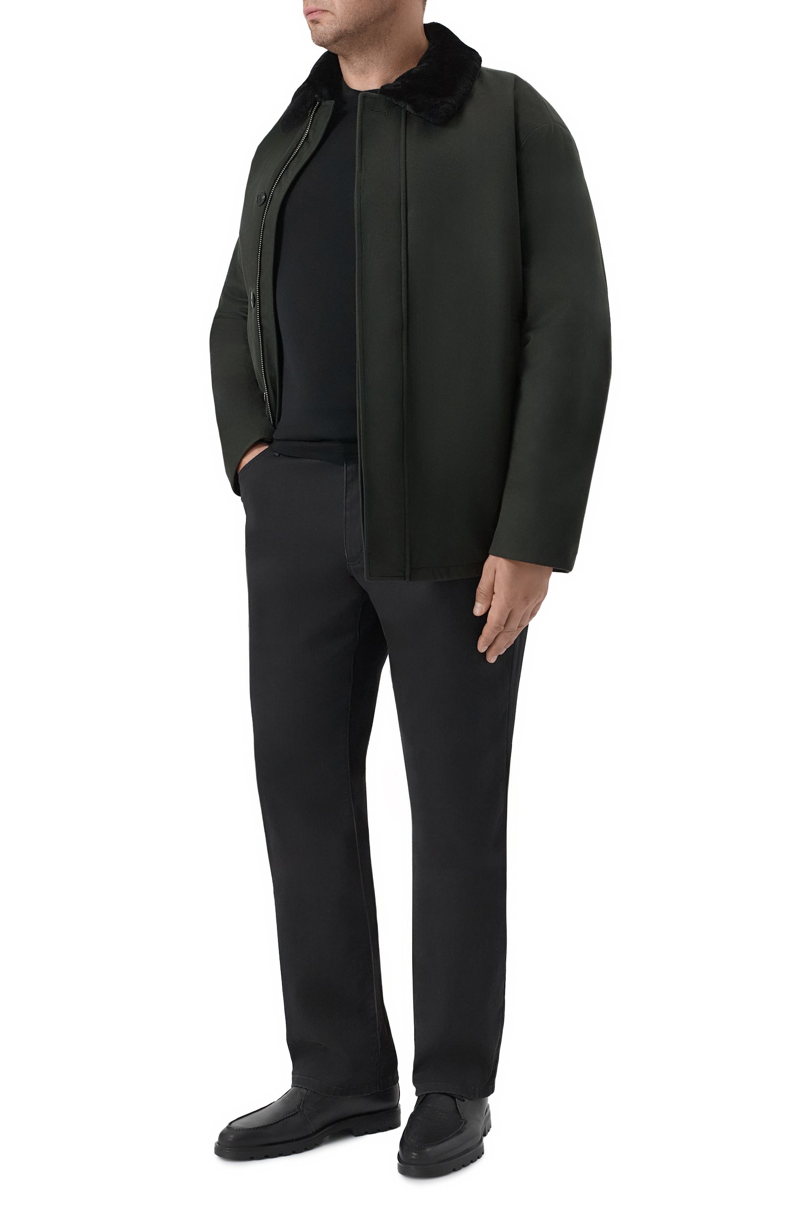 Кашемировое пальто с подкладкой из овчины GIORGIO ARMANI, арт. GM003926/TE13515, фото 2