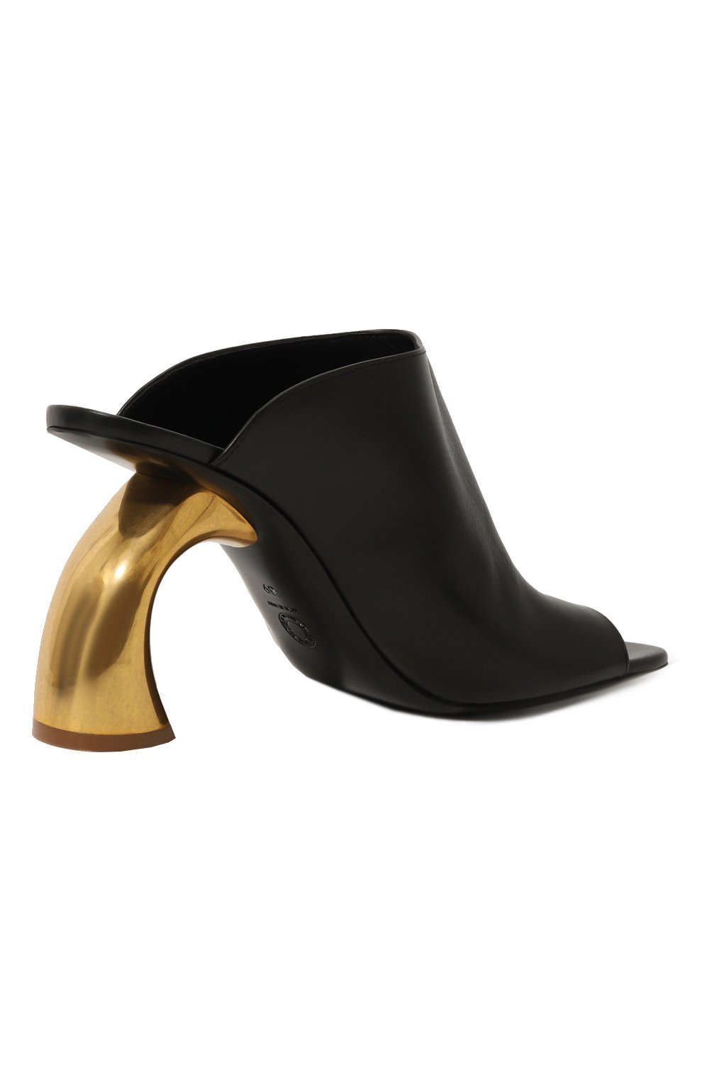 Кожаные мюли DRIES VAN NOTEN черного цвета по цене 74850 руб., арт. WW232-674, фото 5 Кожаные мюли DRIES VAN NOTEN, арт. WW232-674, фото 5