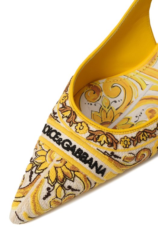 Текстильные туфли Lollo 60 Dolce & Gabbana CG0815/AV804 Жёлтый  CG0815/AV804 Фото 7