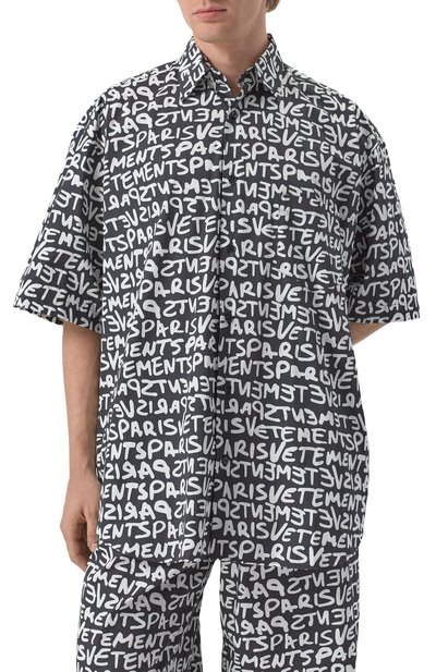 Хлопковая рубашка VETEMENTS, арт. UE64SH800BW, фото 3